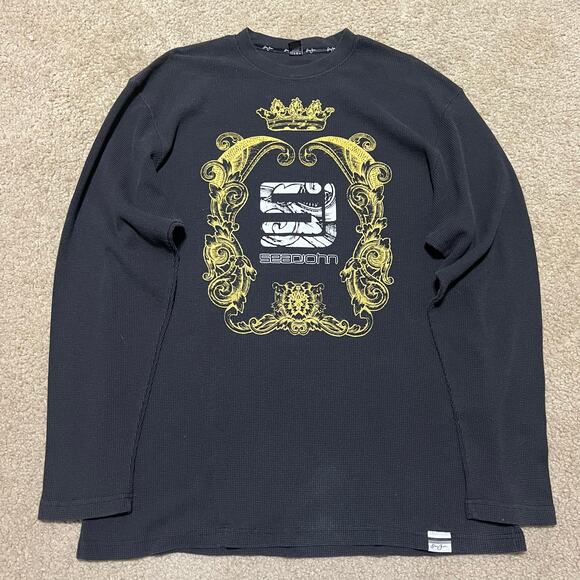 Sean John Y2K Grunge Hip Hop Thermal Long Sleeve Shirt XL - Picture 1 of 6